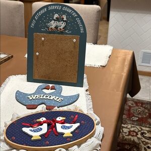 Duck/Goose home decor and Thumb tack kitchen board Vintage